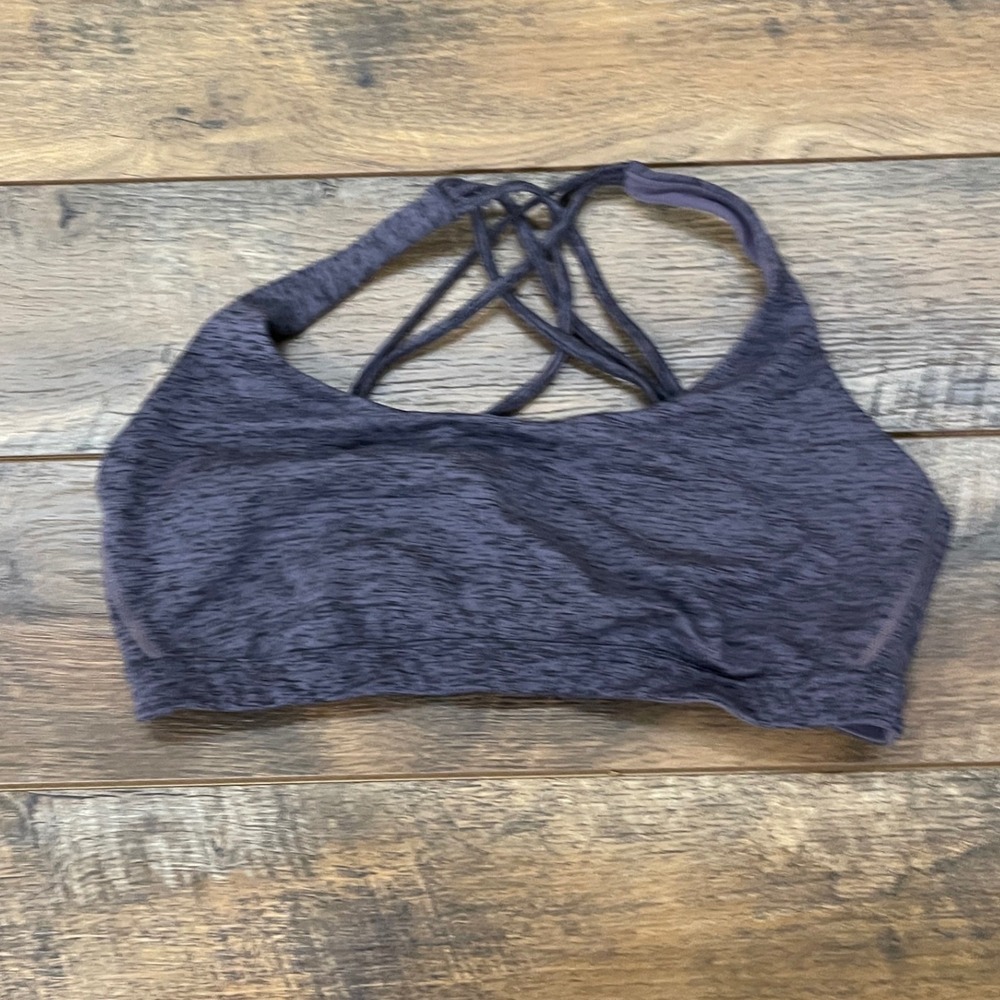 Victoria's Secret Strappy Sports Bralette Purple Space Dye XL Racerback Gym Yoga